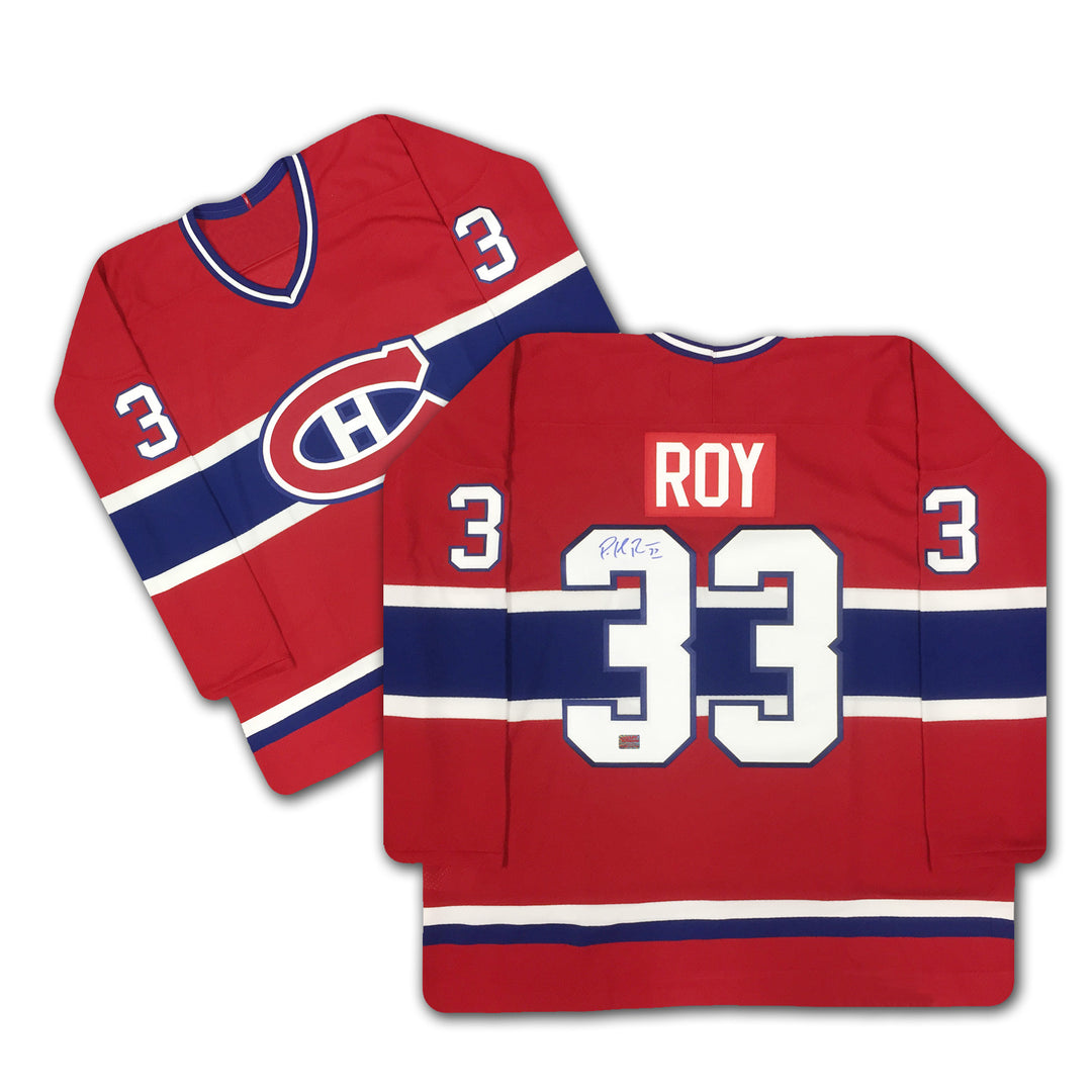 Patrick Roy Autographed Red Montreal Canadiens Jersey, Montreal Canadiens, NHL, Hockey, Autographed, Signed, AAAJH31272