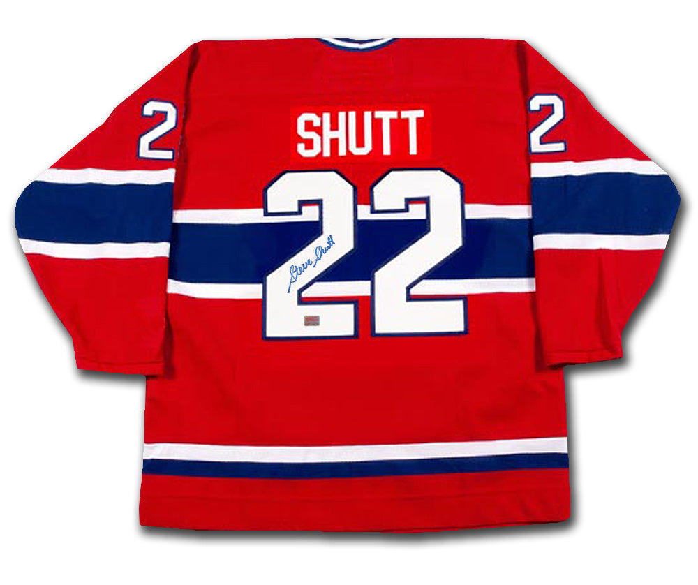 Steve Shutt Autographed Red Montreal Canadiens Jersey, Montreal Canadiens, NHL, Hockey, Autographed, Signed, AAAJH30136