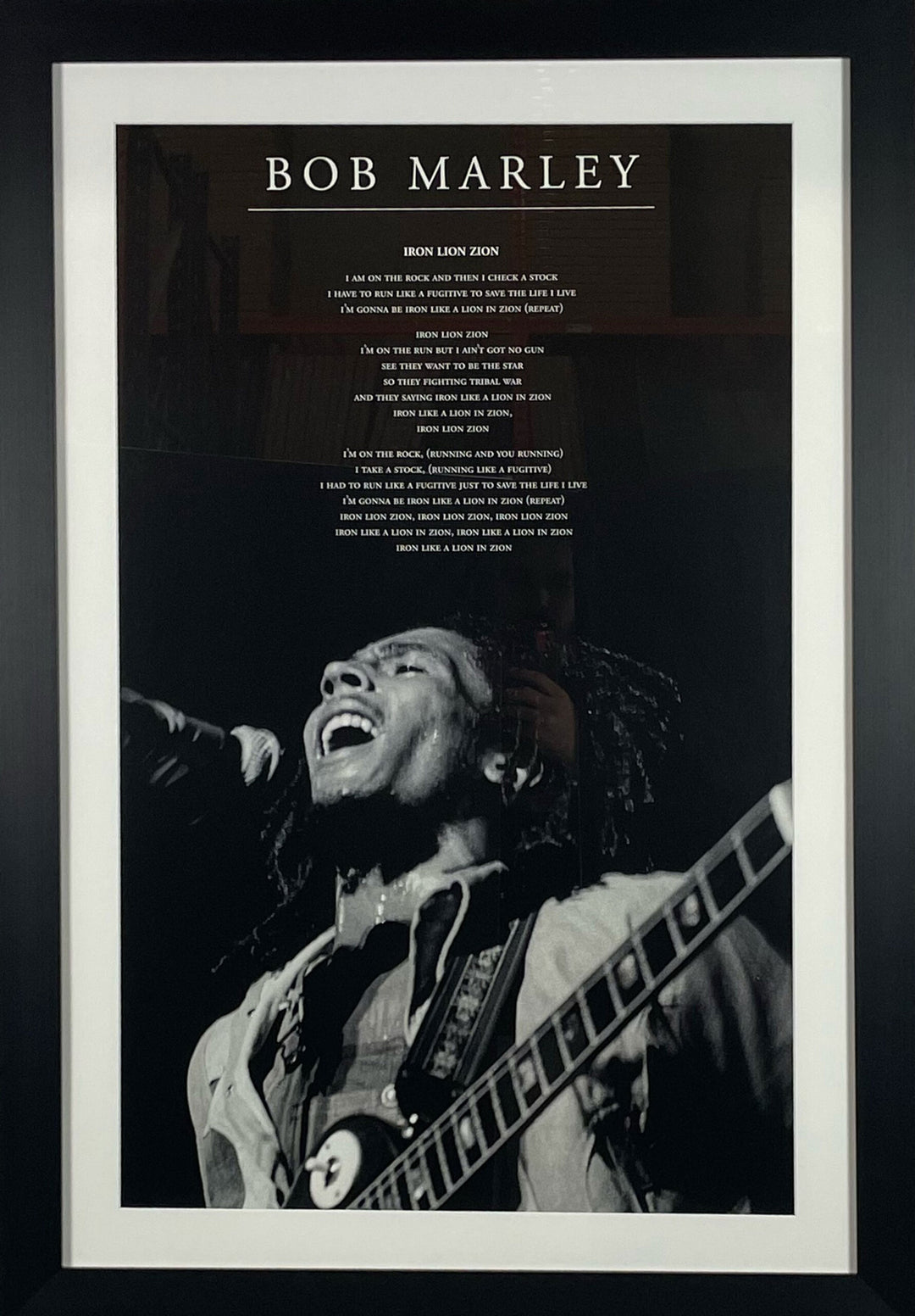 Bob Marley Iron Lion Zion Framed Print