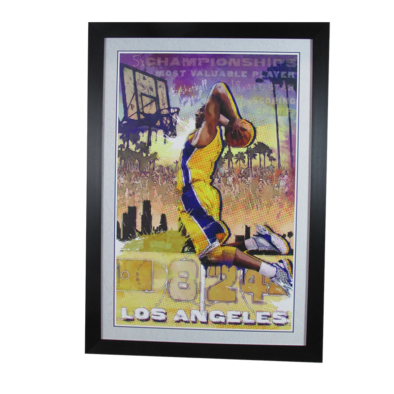 Impression encadrée en hommage à Kobe Bryant des Lakers de Los Angeles