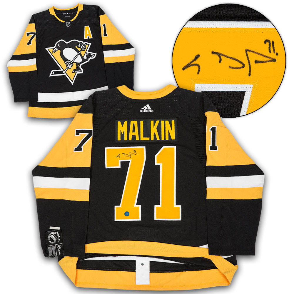 evgeni malkin pittsburgh penguins autographed adidas jersey