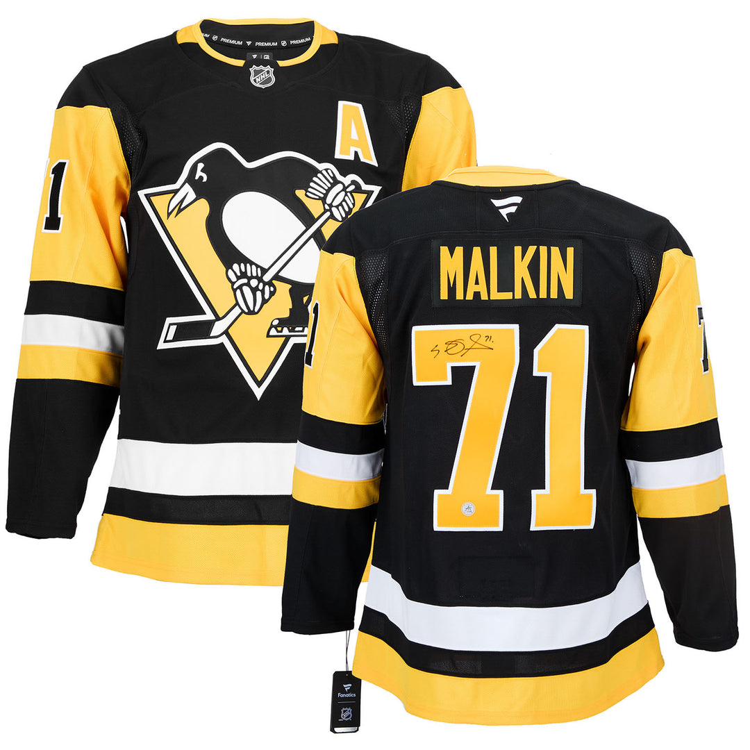 evgeni malkin autographed pittsburgh penguins fanatics premium jersey