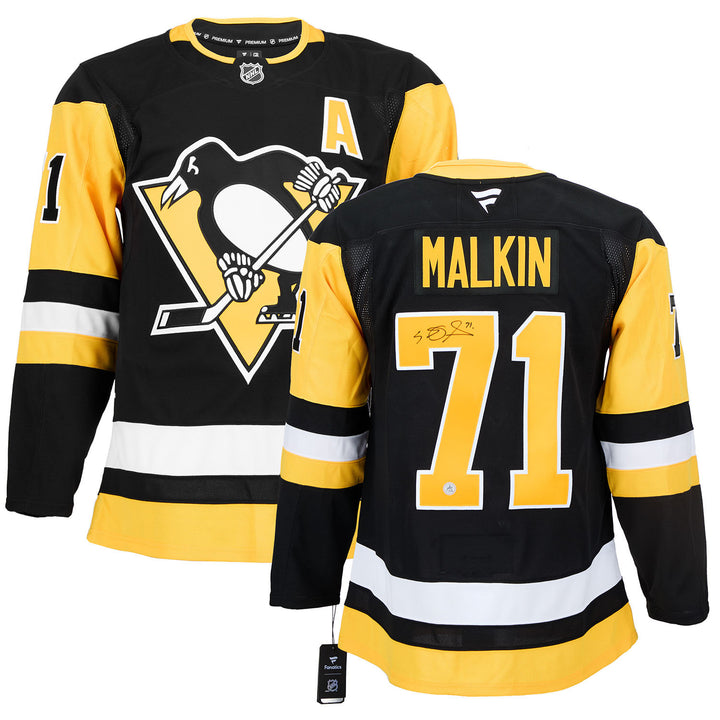 evgeni malkin autographed pittsburgh penguins fanatics premium jersey