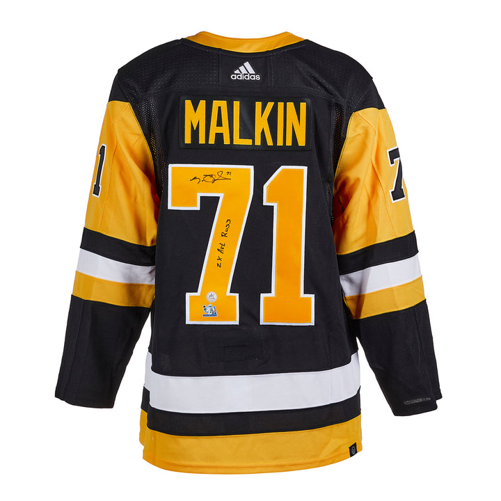 evgeni malkin signed pittsburgh penguins art ross adidas jersey