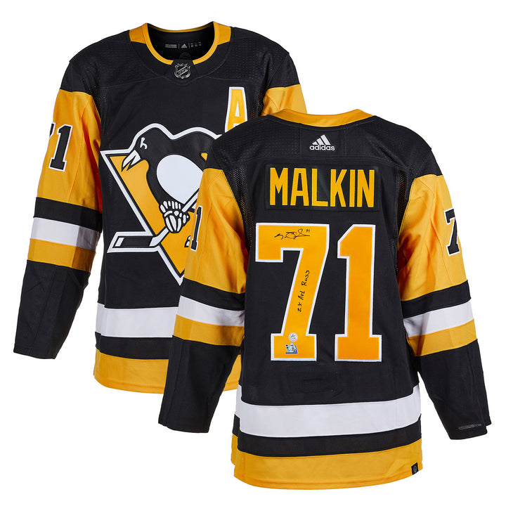 evgeni malkin signed pittsburgh penguins art ross adidas jersey