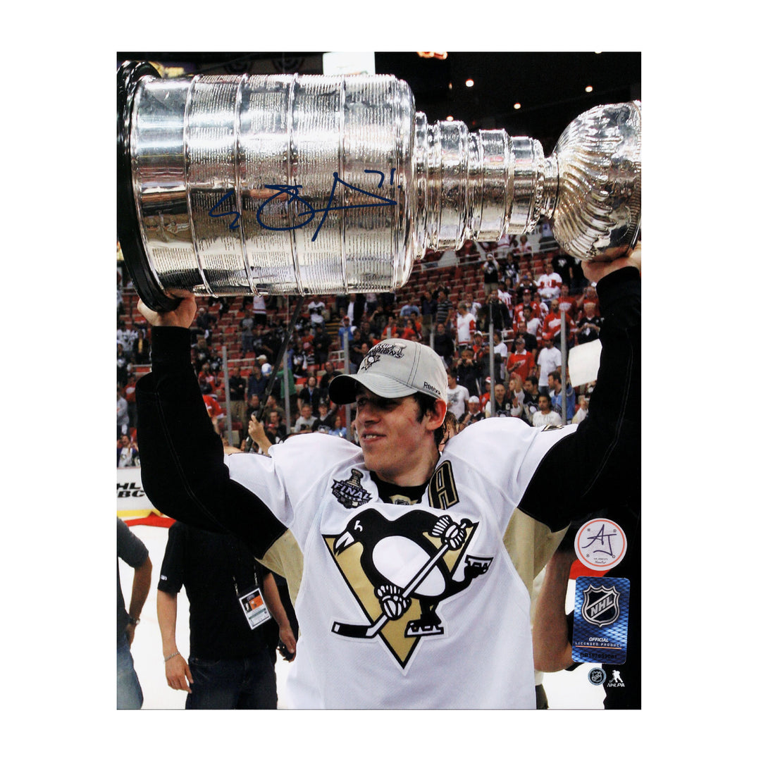 evgeni malkin signed pittsburgh penguins 2009 stanley cup 8x10 photo
