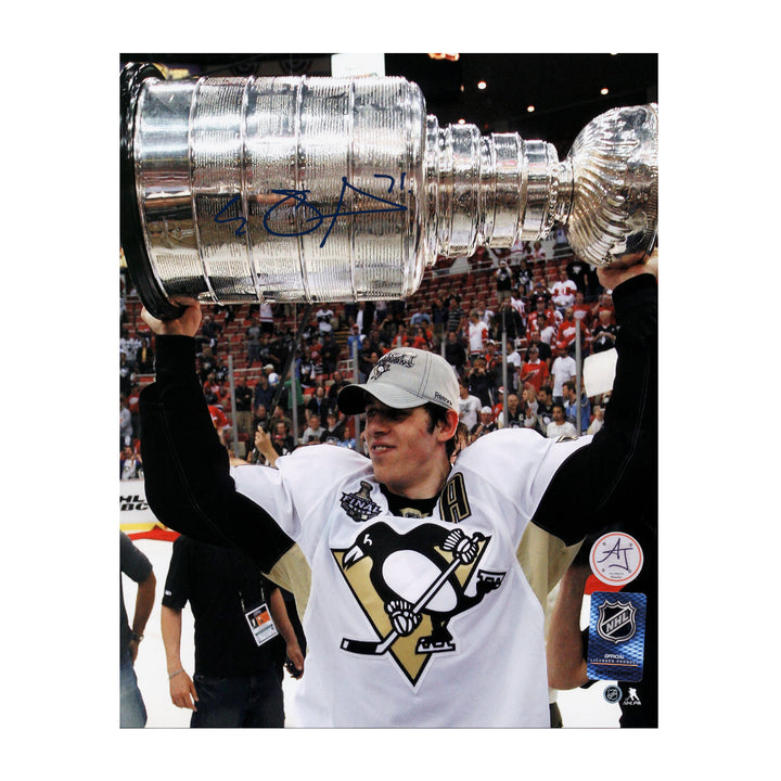 evgeni malkin signed pittsburgh penguins 2009 stanley cup 8x10 photo