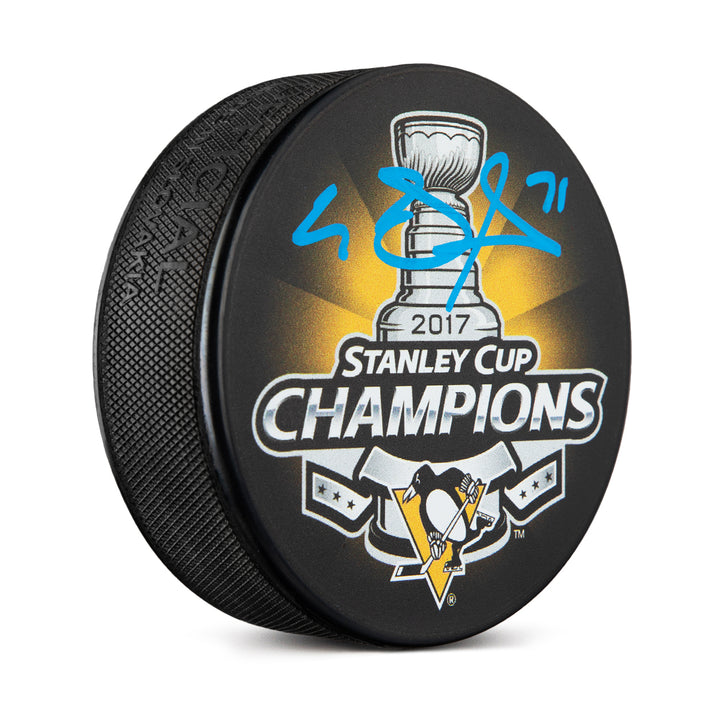 evgeni malkin signed pittsburgh penguins 2017 stanley cup puck