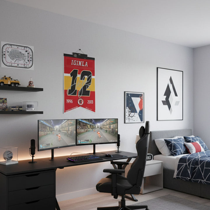 Jarome Iginla Calgary Flames Arena Banner 15X24" Facsimile Signature, Calgary Flames, NHL, Hockey, Collectibile Memorabilia, AACMH33448