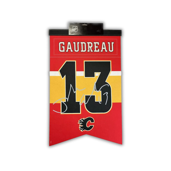 Johnny Gaudreau Calgary Flames Arena Banner 15X24" Facsimile Signature, Calgary Flames, NHL, Hockey, Collectibile Memorabilia, AACMH33443