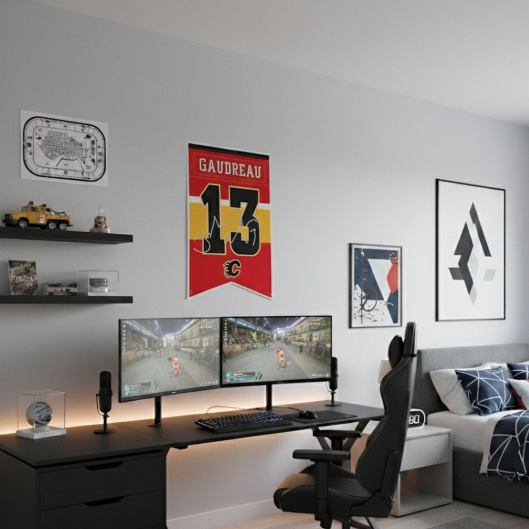 Johnny Gaudreau Calgary Flames Arena Banner 15X24" Facsimile Signature, Calgary Flames, NHL, Hockey, Collectibile Memorabilia, AACMH33443