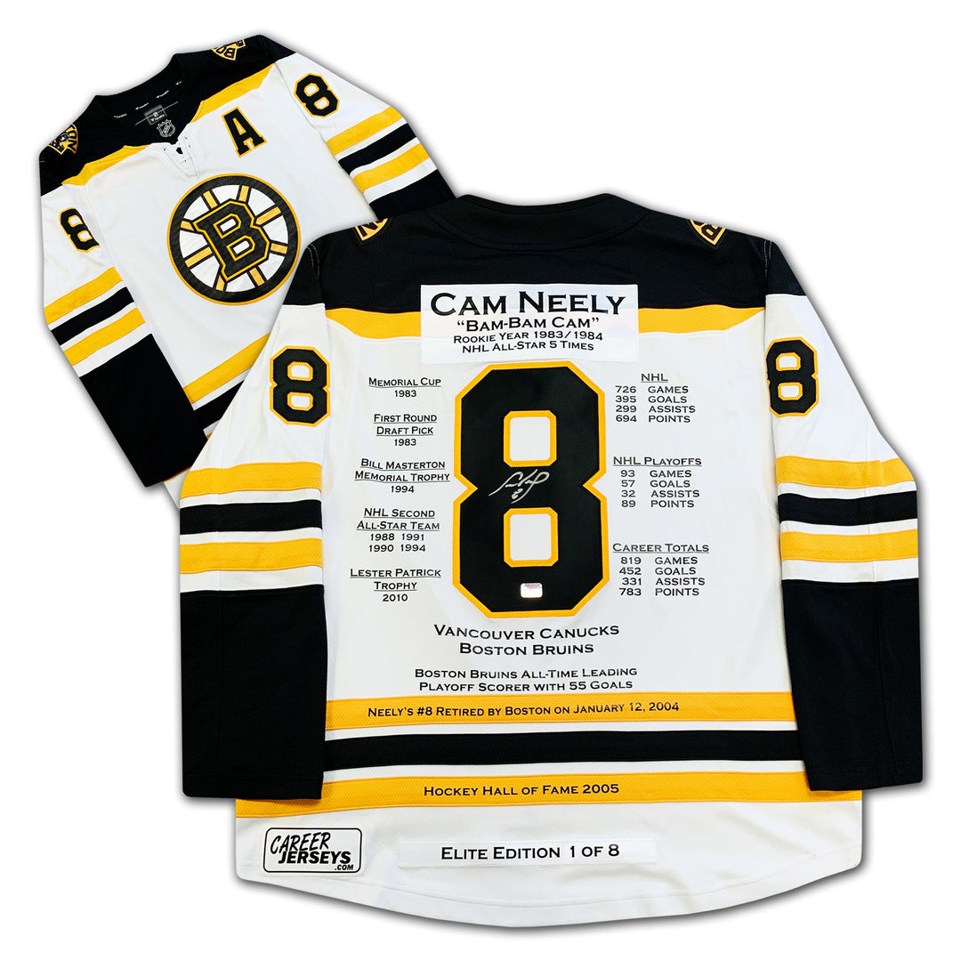 Cam Neely White Career Jersey Autographed Elite Edition #1/8 Boston Bruins, Boston Bruins, NHL, Hockey, Autographed, Signed, CJPCH33082