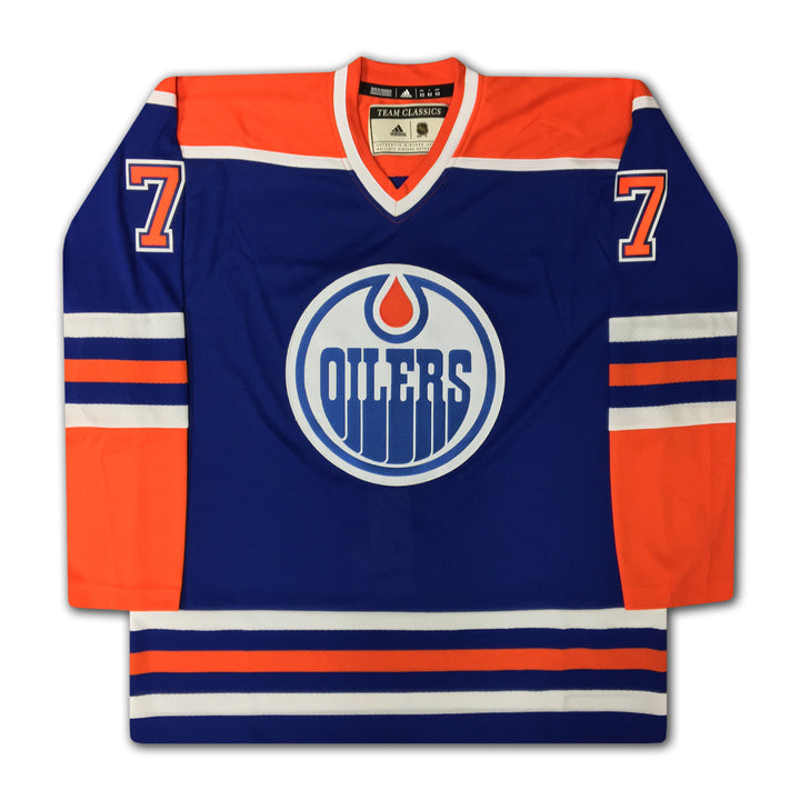 Paul Coffey Career Jersey Autographed - Ltd Ed 199 - Edmonton Oilers, Edmonton Oilers, NHL, Hockey, Autographed, Signed, CJCJH30019