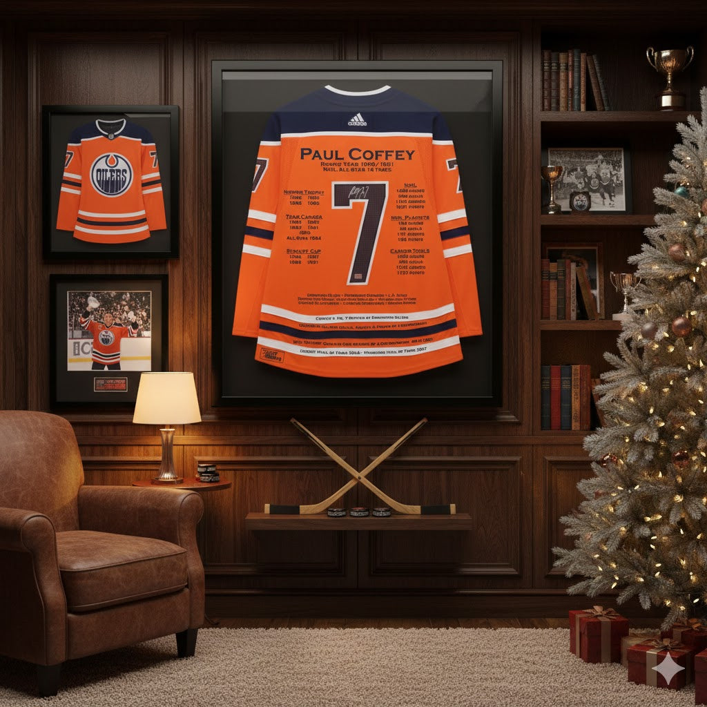 PAUL COFFEY SIGNED CAREER JERSEY ORANGE ELITE EDITION OF 7 - EDMONTON OILERS