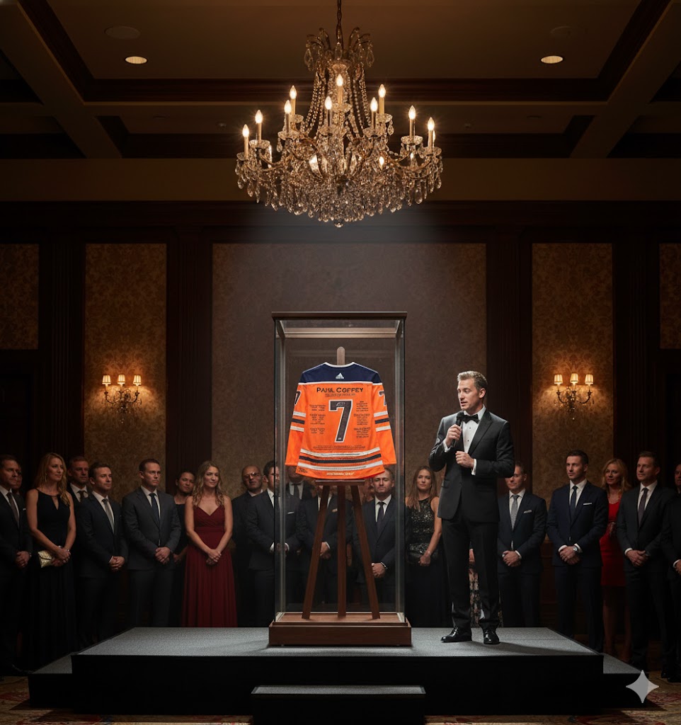 PAUL COFFEY SIGNED CAREER JERSEY ORANGE ELITE EDITION OF 7 - EDMONTON OILERS