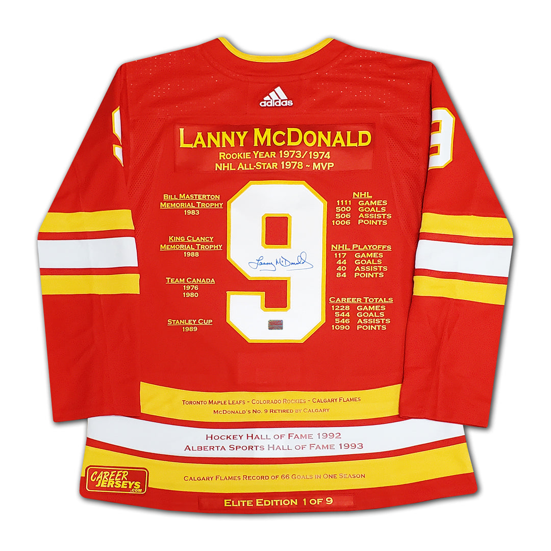 Lanny Mcdonald Career Jersey Limited Edition #1 Of 9 Signed - Calgary Flames, Calgary Flames, NHL, Hockey, Autographed, Signed, CJPCH32862