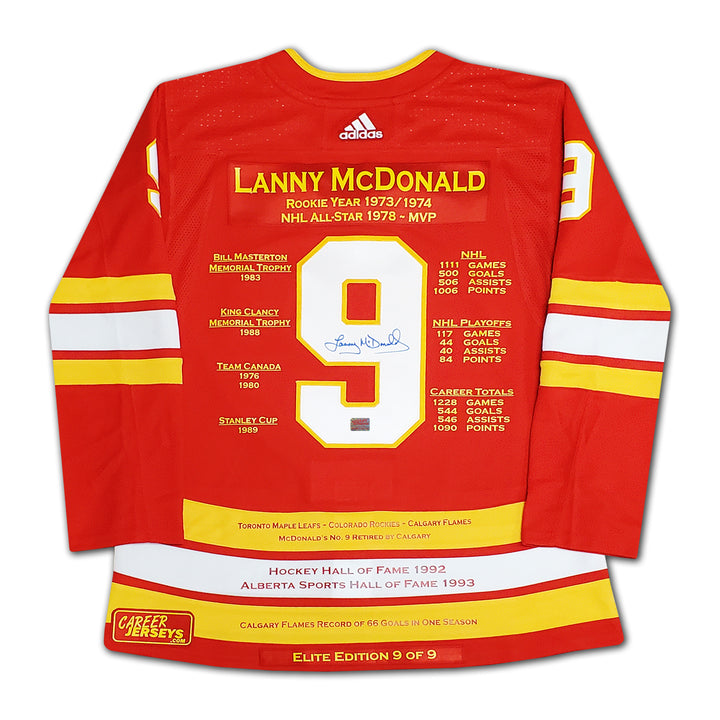 Lanny Mcdonald Career Jersey Limited Edition #9 Of 9 Signed - Calgary Flames, Calgary Flames, NHL, Hockey, Autographed, Signed, CJPCH32863