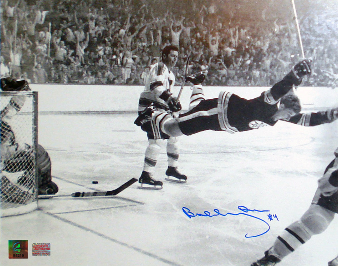 Bobby Orr "The Goal" Autographed 11X14 Photograph Boston Bruins, Boston Bruins, NHL, Hockey, Autographed, Signed, AAHPH30248