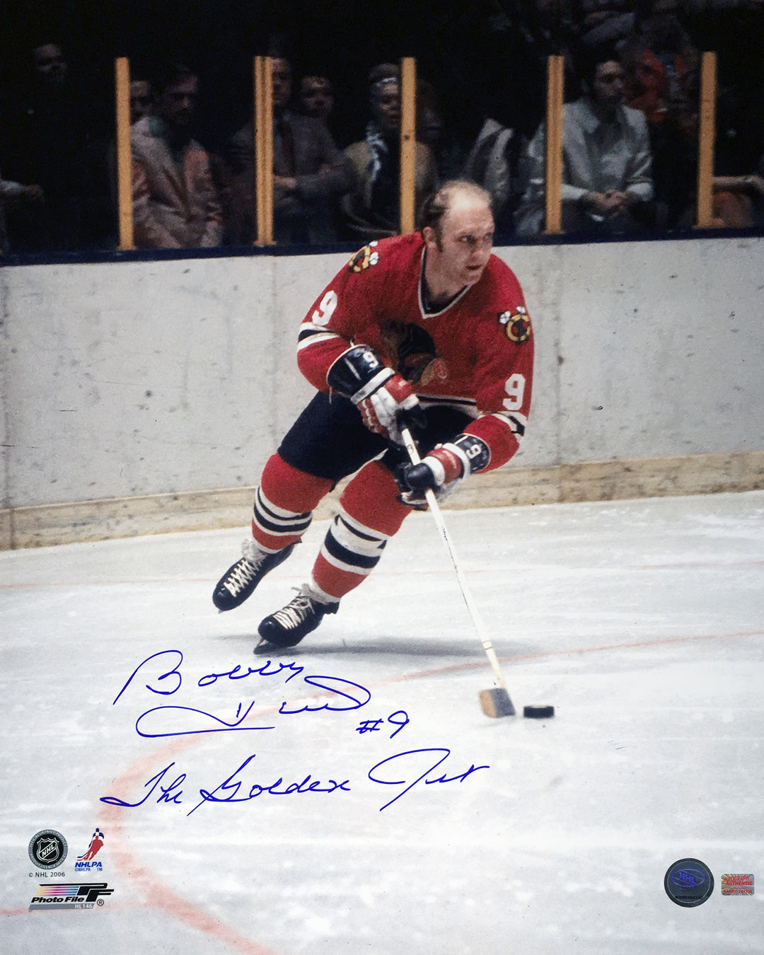 Autographed Bobby Hull 16X20 Photo - Chicago Blackhawks, Chicago Blackhawks, NHL, Hockey, Autographed, Signed, AAHPH31589