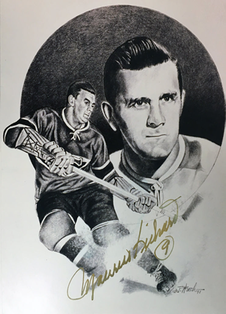 Autographed Maurice Richard Lithograph 5X7 Photo - Montreal Canadiens, Montreal Canadiens, NHL, Hockey, Autographed, Signed, AAHPH31571