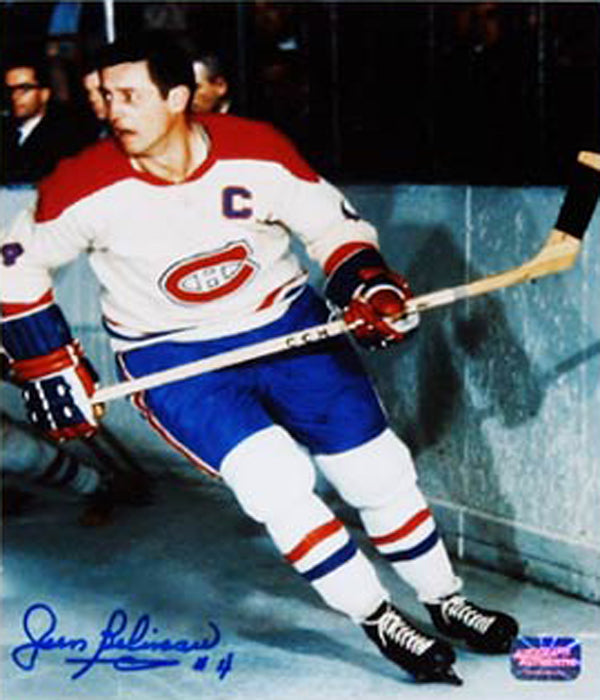 Jean Beliveau Autographed 8X10 Photograph (White) Montreal Canadiens, Montreal Canadiens, NHL, Hockey, Autographed, Signed, AAHPH30294