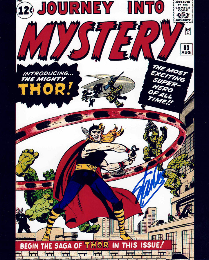 Stan Lee Signed Journey Into Mystery Thor 8X10 Photo, Marvel, Hollywood, Movie and Television, Autographed, Signed, AAOCM33379
