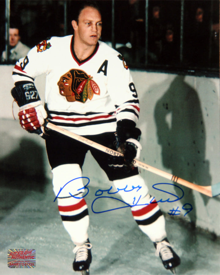 Bobby Hull Signed 8X10 Photo - Chicago Blackhawks (White), Chicago Blackhawks, NHL, Hockey, Autographed, Signed, AAHPH30246