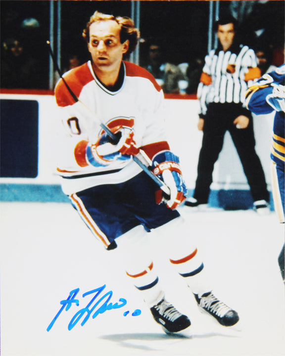Guy Lafleur Autographed 8X10 Photograph (White) Montreal Canadiens, Montreal Canadiens, NHL, Hockey, Autographed, Signed, AAHPH30280