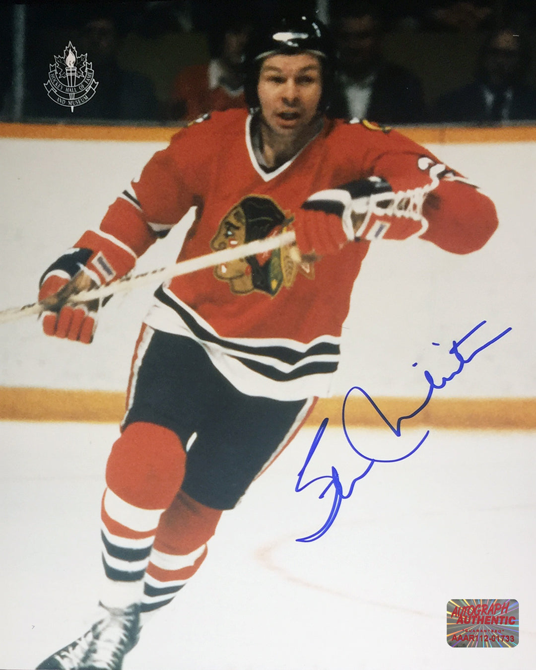 Signed Stan Mikita 8X10 Action Photo - Chicago Blackhawks, Chicago Blackhawks, NHL, Hockey, Autographed, Signed, AAHPH31382