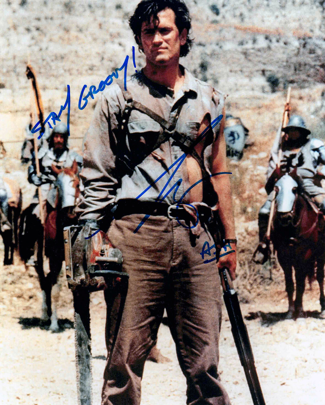 Bruce Campbell Signed Army Of Darkness 8X10 Photo, Evil Dead, Hollywood, Movie and Television, Autographed, Signed, AAOCM33381