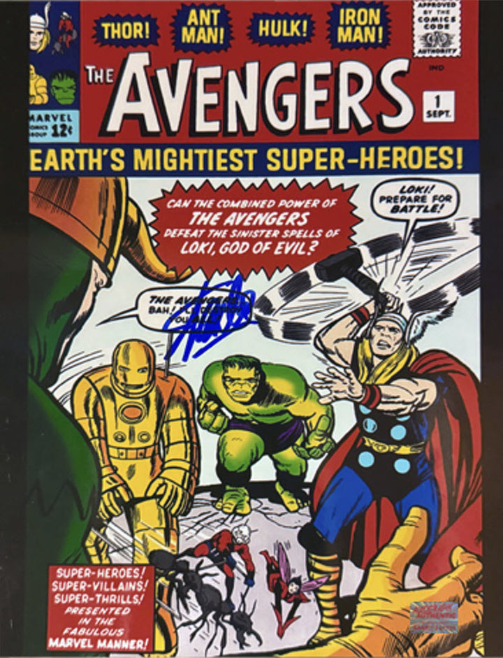 Stan Lee Signed Avengers #1 Comic Cover 8X10 Photo, Marvel, Hollywood, Movie and Television, Autographed, Signed, AAOCM33393