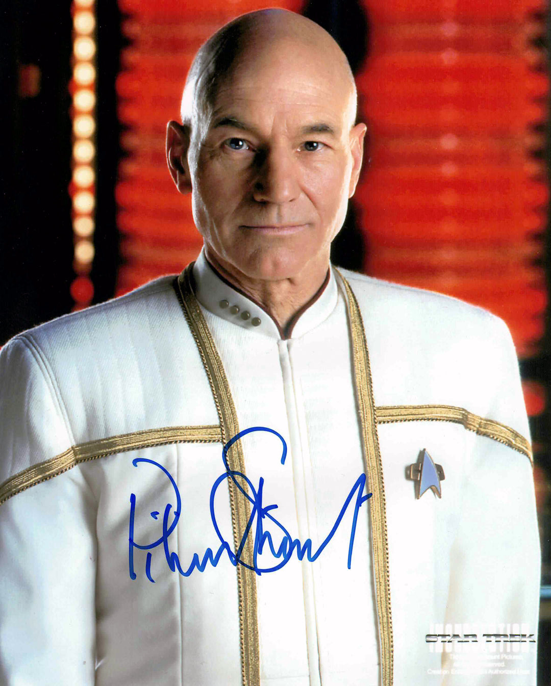 Patrick Stewart Signed Star Trek Nemesis 8X10 Photo, Star Trek, Hollywood, Movie and Television, Autographed, Signed, AAOCM33385