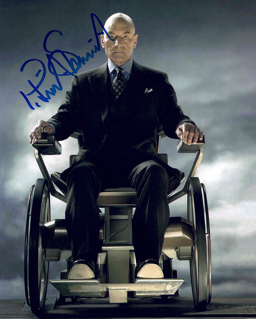 Patrick Stewart Signed X-Men Professor X 8X10 Photo, X-Men, Hollywood, Movie and Television, Autographed, Signed, AAOCM33386