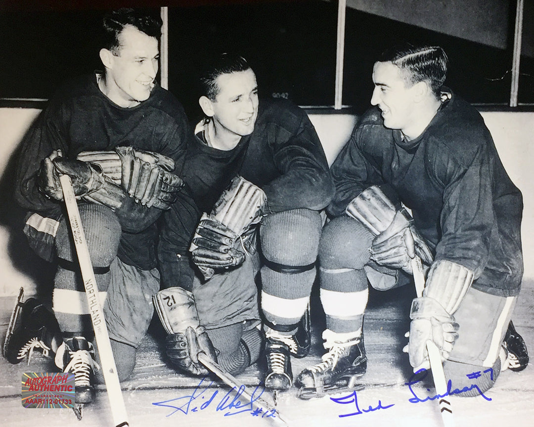 Signed Sid Abel & Ted Lindsay 8X10 Photo, Detroit Red Wings, Detroit Red Wings, NHL, Hockey, Autographed, Signed, AAHPH31384