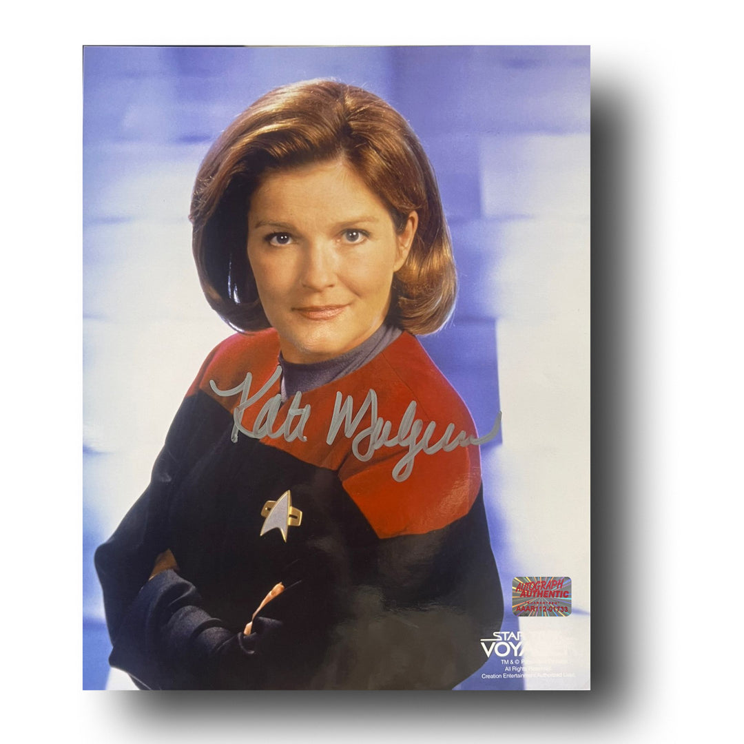Kate Mulgrew Autographed Star Trek Voyager Photo - Captain Janeway 8X10, Star Trek, Hollywood, Movie and Television, Autographed, Signed, AAOCM33473