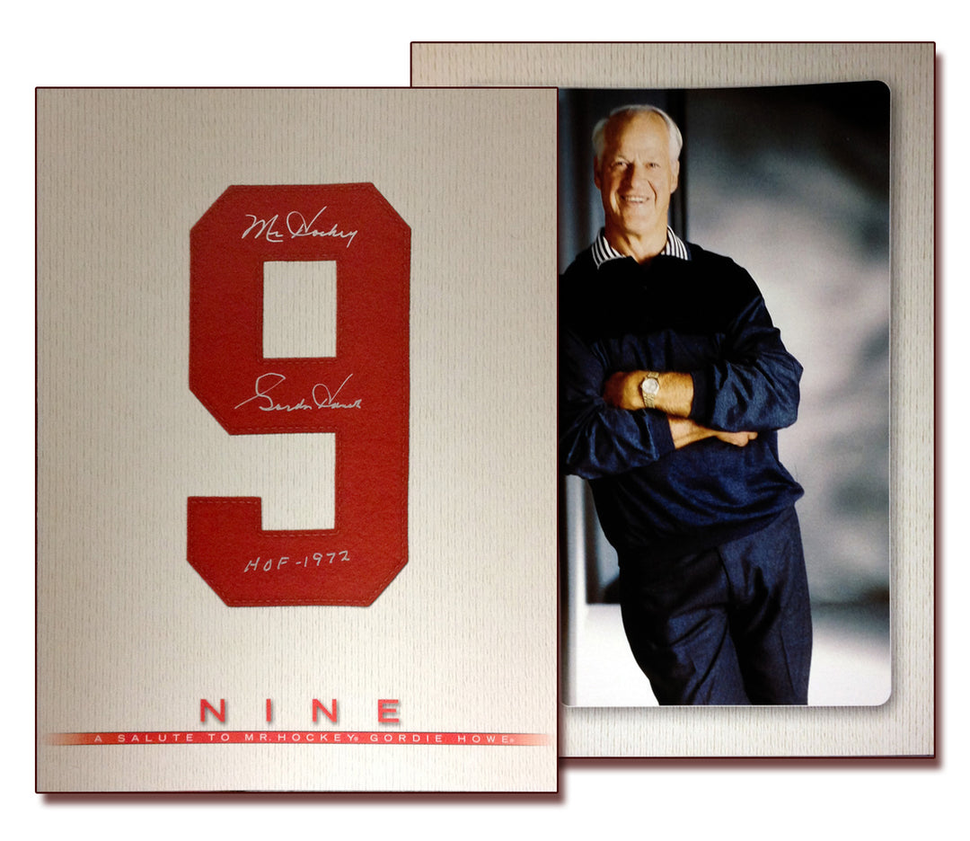 Gordie Howe "Nine" Book - Autographed - Detroit Red Wings, Detroit Red Wings, NHL, Hockey, Autographed, Signed, AACMH30194