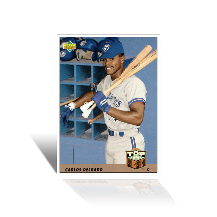 Carlos Delgado Upper Deck Rookie Card (1993) Toronto Blue Jays (3.5" By 2.5"), Toronto Blue Jays, MLB, Baseball, Collectibile Memorabilia, AACCB31294