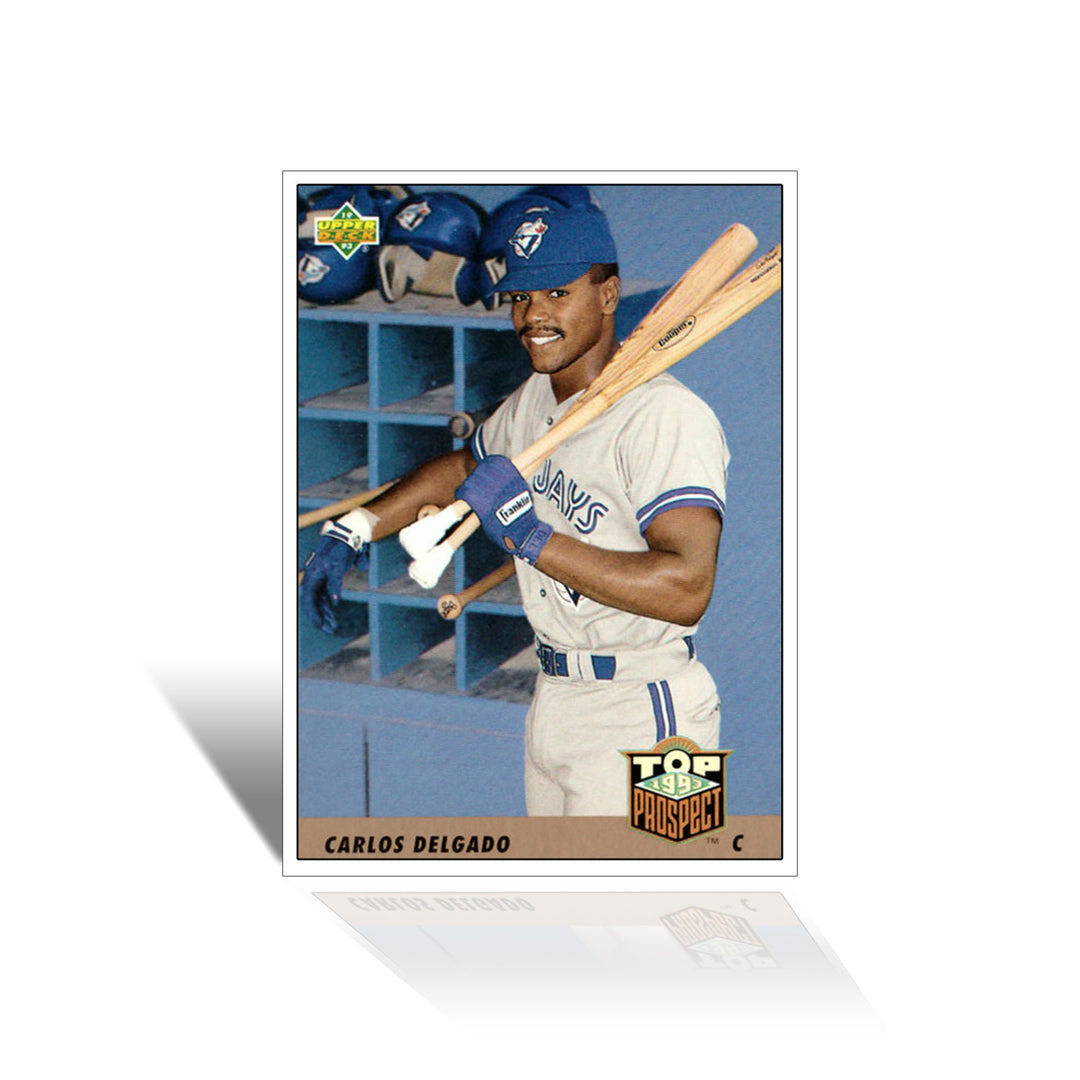 Carlos Delgado Upper Deck Rookie Card (1993) Toronto Blue Jays (3.5" By 2.5"), Toronto Blue Jays, MLB, Baseball, Collectibile Memorabilia, AACCB31294