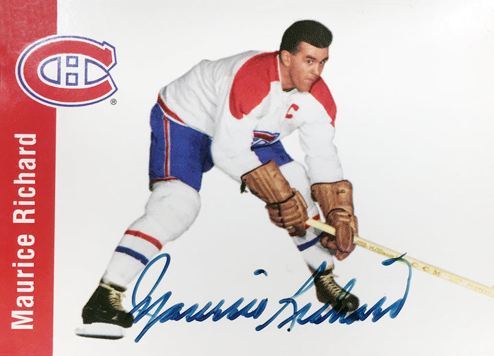 Autographed Maurice Richard Parkhurst Card #65 Montreal Canadiens (3.5"X2.5"), Montreal Canadiens, NHL, Hockey, Autographed, Signed, AACCH31458