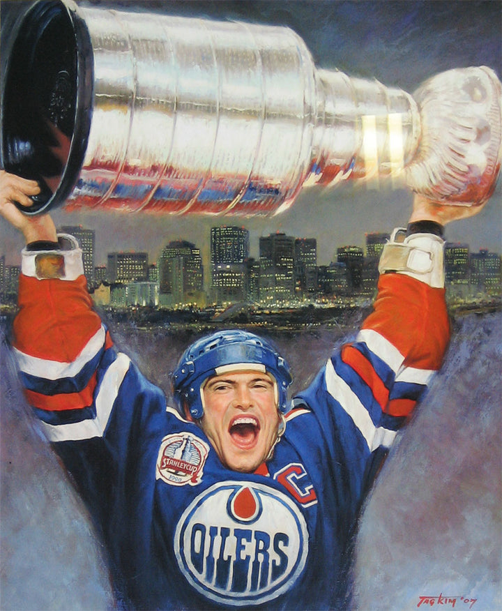 Mark Messier Lithograph - Edmonton Oilers, Ltd Ed Of 1111 (25" By 20"), Edmonton Oilers, NHL, Hockey, Collectibile Memorabilia, AALCH30349