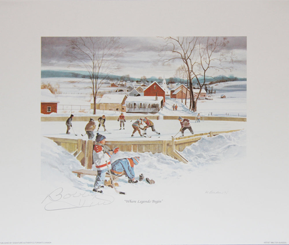 Where Legends Begin Lithograph - Autographed By Bobby Hull, Chicago Blackhawks, NHL, Hockey, Autographed, Signed, AALCH30363