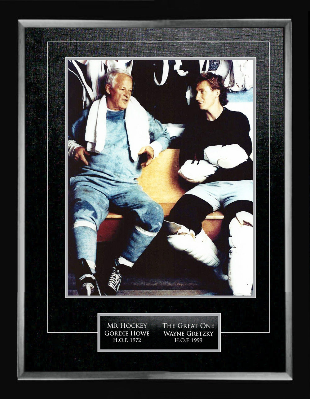 Wayne Gretzky & Gordie Howe 11X14 Collector Photo, Edmonton Oilers, Detroit Red Wings, NHL, Hockey, Collectibile Memorabilia, AACMH30208