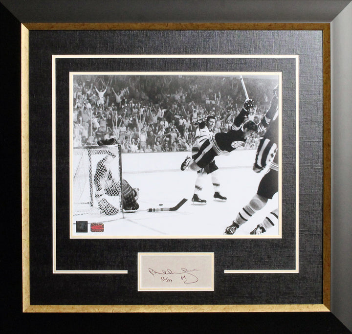 Bobby Orr "The Goal" Framed With Cut Signature, Ltd Ed /244 Boston Bruins, Boston Bruins, NHL, Hockey, Autographed, Signed, AACMH30215