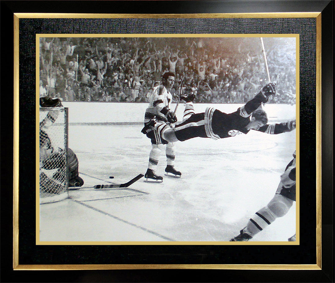 Bobby Orr "The Goal" 11X14 Framed Photo - Boston Bruins, Boston Bruins, NHL, Hockey, Collectibile Memorabilia, AACMH30214