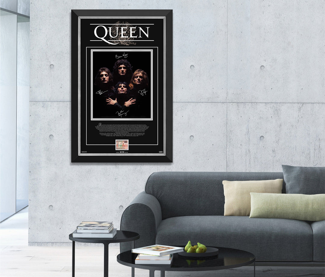 Queen Framed Limited Edition Of 199 Collectible Photo Facsimile Autographs, Queen, Billboard, Music, Collectibile Memorabilia, AACMM32746
