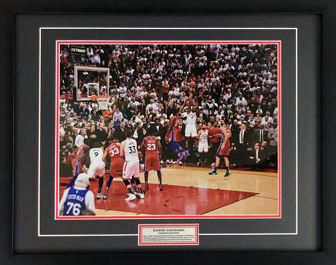 Kawhi Leonard Toronto Raptors Game 7 Winning Shot 16X20 Photograph (24"X20"), Toronto Raptors, NBA, Basketball, Collectibile Memorabilia, AACMB32474