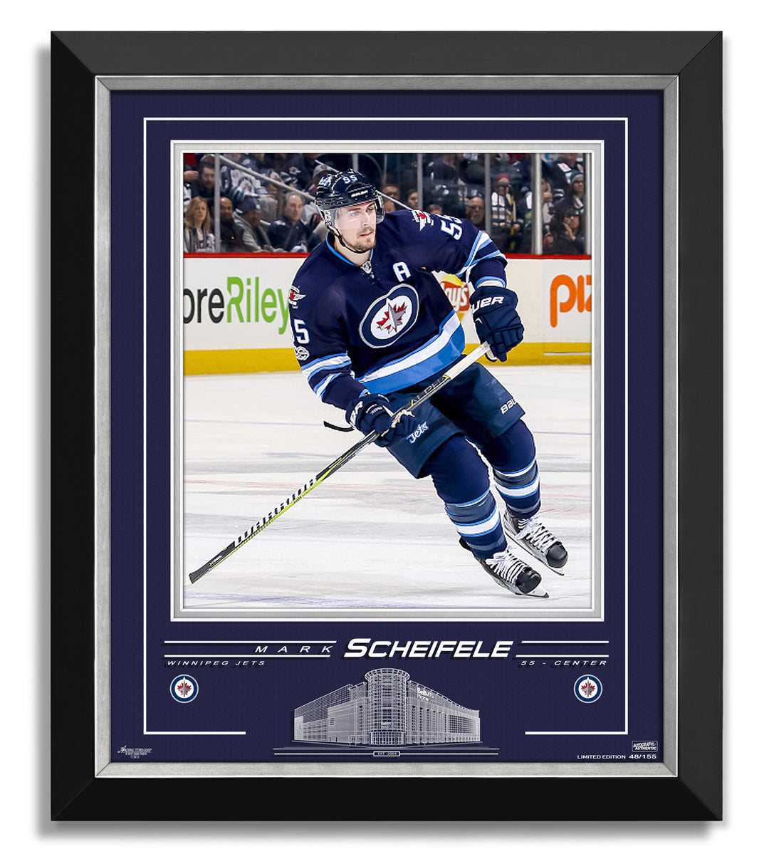 Mark Scheifele Framed 16X20 Collector Photo Ltd Ed /155 Winnipeg Jets, Winnipeg Jets, NHL, Hockey, Collectibile Memorabilia, AACMH32114