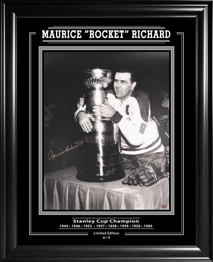 Maurice Rocket Richard Signed 16X20 Limited Edition Of 9 (28" By 24"), Montreal Canadiens, NHL, Hockey, Autographed, Signed, AACMH33246