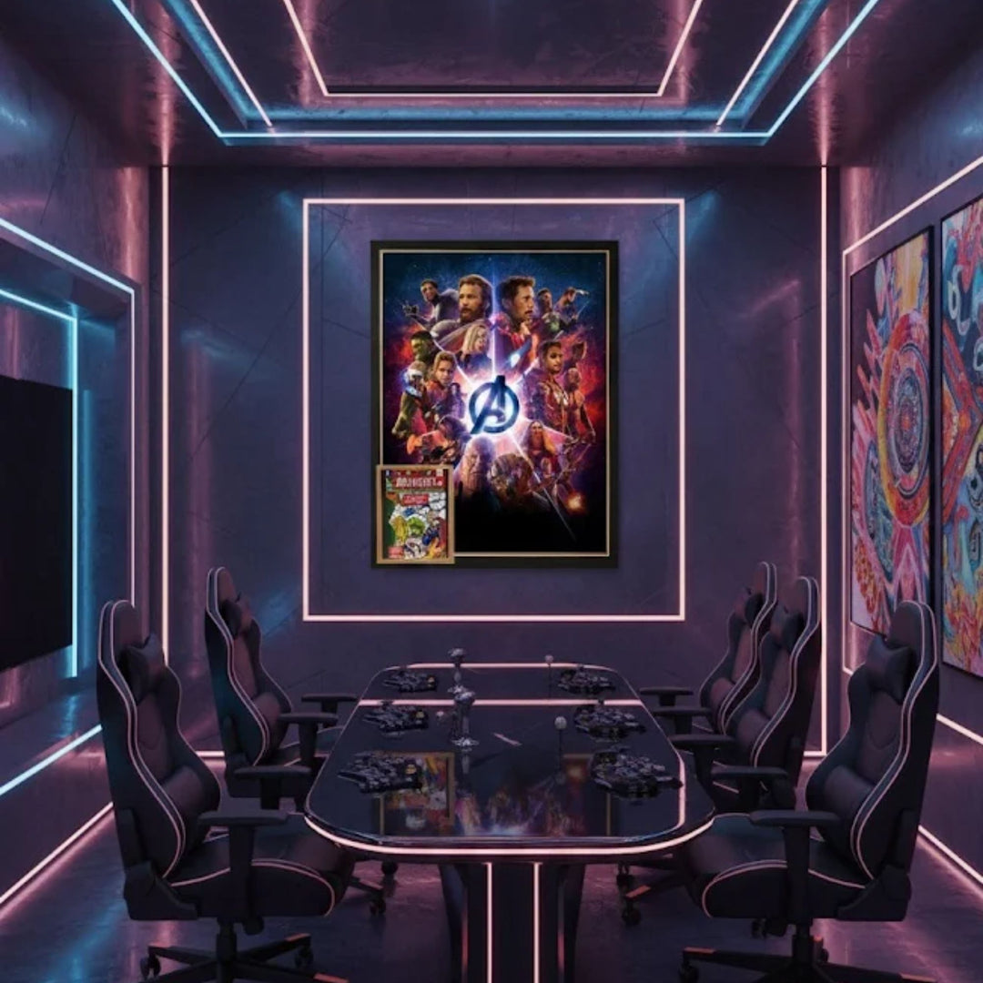 Avengers #1 Framed Print Signed By Stan Lee (38.5" By 28"), Marvel, Pop Culture Art, Comics, Autographed, Signed, AAOCC33406