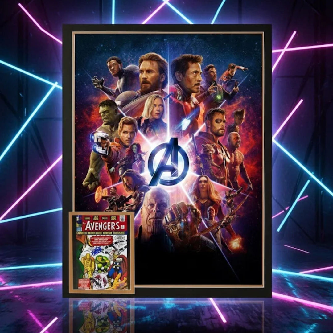 Avengers #1 Framed Print Signed By Stan Lee (38.5" By 28"), Marvel, Pop Culture Art, Comics, Autographed, Signed, AAOCC33406